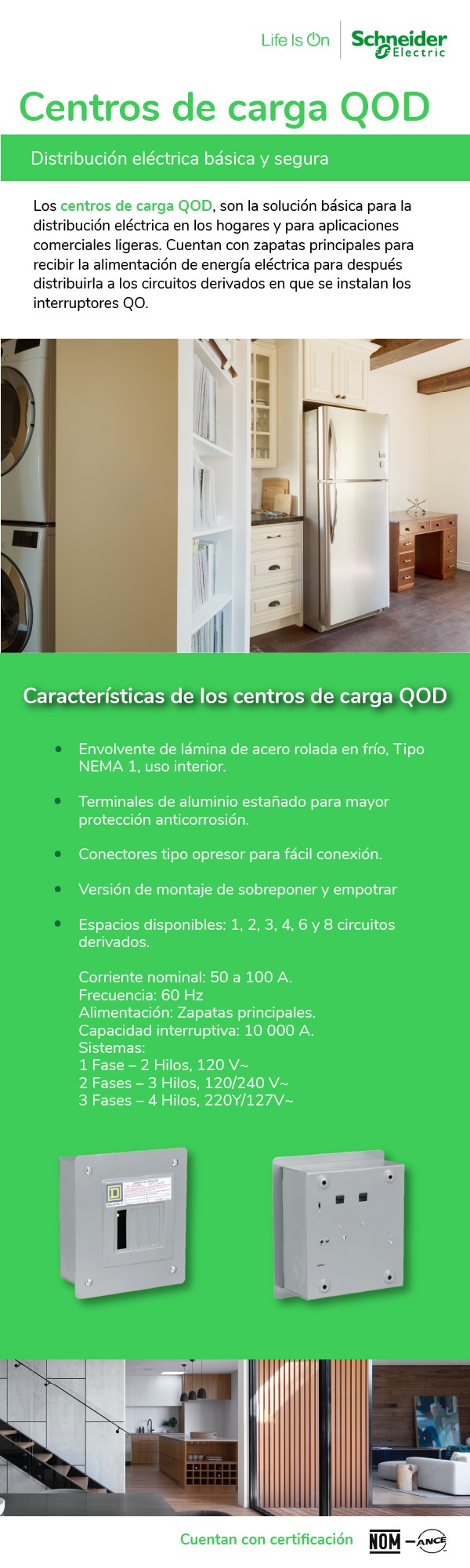 Centros de Carga QOD Schneider Electric Home Depot México